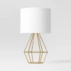 21.5"x11" Large Geo Table Lamp Brass - Threshold™