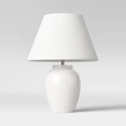 Turned Ceramic Table Lamp White - Threshold™ -Threshold GUEST 0c5fcf73 910a 479f a8ce c7fb931048d7 1