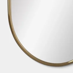24"x36" Metal Tube Wall Mirror Gold - Threshold™ -Threshold GUEST 0c6cc8a5 dfea 4320 af60 0bca3fd0816c