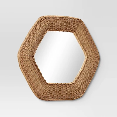 30"x33" Woven Wall Mirror - Threshold™ 2 30"x33" Woven Wall Mirror - Threshold™ - Image 2