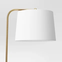 62"x14" New Traditional Downbridge Floor Lamp Brass - Threshold™: ETL Listed, Linen Shade, Metal Body -Threshold GUEST 233a1f2e b203 4144 8532 4ad1df9c962a 1