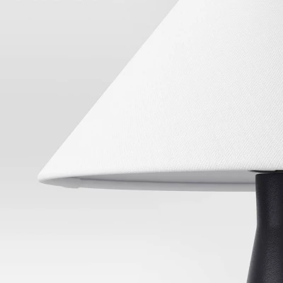 Ceramic Table Lamp With Tapered Shade Black (Includes LED Light Bulb) - Threshold™ 3 Ceramic Table Lamp With Tapered Shade Black (Includes LED Light Bulb) - Threshold™ - Image 3