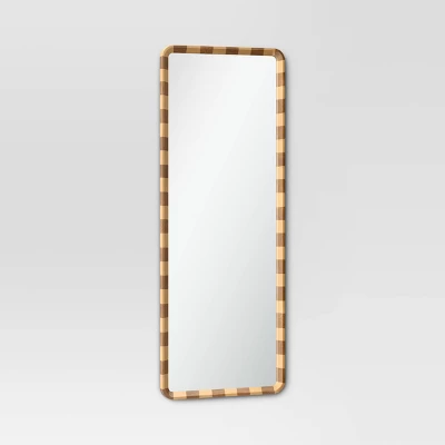 25"x65" Striped Floor Mirror - Threshold™ 1 25"x65" Striped Floor Mirror - Threshold™