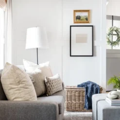 24"x16" Ceramic Assembled Table Lamp White - Threshold™ Designed With Studio McGee: Ribbed Design, Dimmable, UL Listed -Threshold GUEST 3bcb5eac f175 4450 8af3 aa9a5d8cbfe8