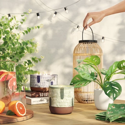 Ceramic Citronella Outdoor Candle Green - Threshold™ 1 Ceramic Citronella Outdoor Candle Green - Threshold™