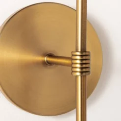 Metal Sconce Wall Light (Includes LED Light Bulb) Brass - Threshold™ Designed With Studio McGee: Dimmable, Plug-In, ETL Listed -Threshold GUEST 4167d74d ee75 456d 9e71 89fbe21c8248