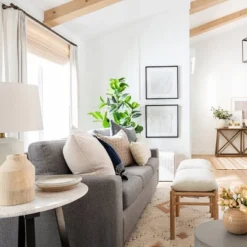 24"x16" Ceramic Assembled Table Lamp White - Threshold™ Designed With Studio McGee: Ribbed Design, Dimmable, UL Listed -Threshold GUEST 61d5661c 5558 4f8e 8f2b 91fc6d6f8d4e