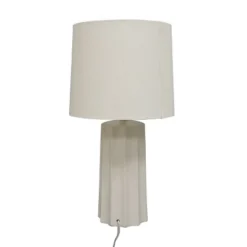24.75"x13" Ribbed Ceramic Table Lamp Cream - Threshold™: Bedside, Nightstand, No Assembly Required -Threshold GUEST 751b3f8c 43da 4f4a adb6 545d5ea6761c