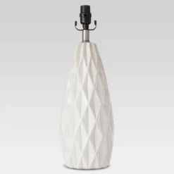 Faceted Ceramic Large Lamp Base White - Threshold™ -Threshold GUEST 7b2627e8 f8a0 414b 98d0 40d1edd56162