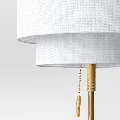 Double Shade Knurled Collection Table Lamp Gold - Threshold™ 3 Double Shade Knurled Collection Table Lamp Gold - Threshold™ - Image 3