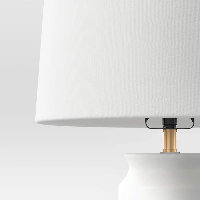 Ceramic And Wood Table Lamp (Includes LED Light Bulb) - Threshold™ 2 Ceramic And Wood Table Lamp (Includes LED Light Bulb) - Threshold™ - Image 2