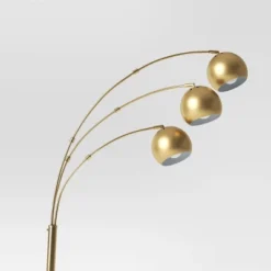 75.5"x29.5" Span 3-Head Metal Globe Floor Lamp Brass - Threshold™ -Threshold GUEST 8e157d15 c278 49ac 9708 273e760dcead 1