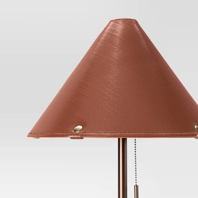 Floor Lamp With Leather Shade Brown - Threshold™ 3 Floor Lamp With Leather Shade Brown - Threshold™ - Image 3