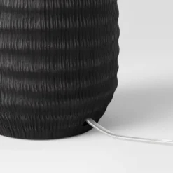 12.25"x5.25" Small Textured Ceramic Lamp Base Black - Threshold™: Chic Raised Design, ETL Listed -Threshold GUEST a3bfca16 5ea4 4360 a59b e71f9d0dabfc