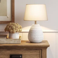 Ceramic Textured Table Lamp Base White - Threshold™ 4 Ceramic Textured Table Lamp Base White - Threshold™ -Threshold GUEST accd034b 5fe3 401b 874f bcde484553cc