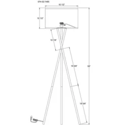 59"x18.5" Modern Tripod Floor Lamp Natural - Threshold™: Linen Shade, Metal Body, ETL Listed, 3-Way Switch -Threshold GUEST af2274ab cf92 46af 9c12 476a0f182fd4