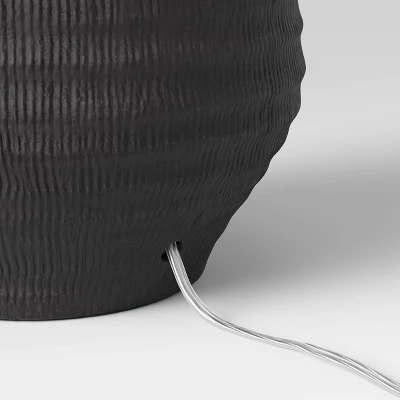 19"x8.5" Large Textured Ceramic Lamp Base Black - Threshold™: ETL Listed, No Assembly, 3-Way Switch 2 19"x8.5" Large Textured Ceramic Lamp Base Black - Threshold™: ETL Listed, No Assembly, 3-Way Switch - Image 2