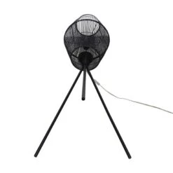 Diamond Tripod Floor Lamp Black With Rattan Shade (Includes LED Light Bulb) - Threshold™: Nautical Standing Illumination -Threshold GUEST b352a645 7f58 495b bb4e e0909b09c093