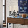 Modern Aluminum And Wood Menorah Black - Threshold™