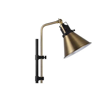 Black Metal Adjustable Table Lamp With Bronze Finish - Threshold™: ETL Listed, Metal Shade, 1-Way Socket Switch 1 Black Metal Adjustable Table Lamp With Bronze Finish - Threshold™: ETL Listed, Metal Shade, 1-Way Socket Switch