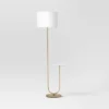 60"x20.5" Floor Lamp With Marble Table - Threshold™: Modern Standing Lamp With Polyester Shade