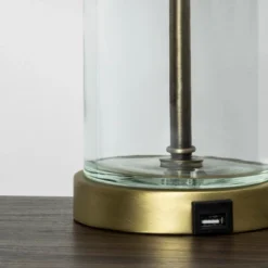 Fillable Accent With USB Table Lamp Brass - Threshold 10 Fillable Accent With USB Table Lamp Brass - Threshold -Threshold GUEST cde816b4 4d22 45b7 aad0 2e1664c1a18c