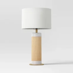 Ceramic Table Lamp With Natural Wrap White - Threshold™ 8 Ceramic Table Lamp With Natural Wrap White - Threshold™ -Threshold GUEST e01250f9 e0e6 4ca1 99cd e9e54fdd259d