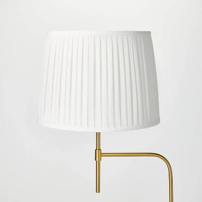 Adjustable Floor Lamp Brass Iron With Pleated Shade - Threshold™ Designed With Studio McGee 3 Adjustable Floor Lamp Brass Iron With Pleated Shade - Threshold™ Designed With Studio McGee - Image 3