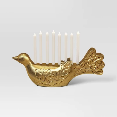 Cast Aluminum Bird Menorah - Threshold™ 3 Cast Aluminum Bird Menorah - Threshold™ - Image 3